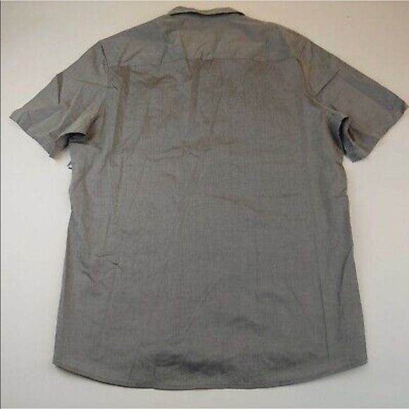 Alfani Men’s Medium Stretch Camp Collar Short Sleeve Button Down, New Grey - Picture 2 of 4